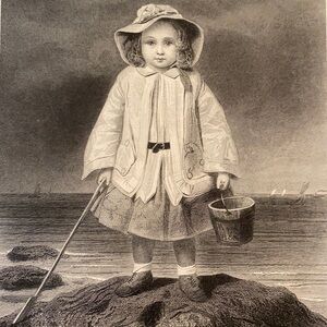 Little Tot 9" x 6" Antique Engraving/Print